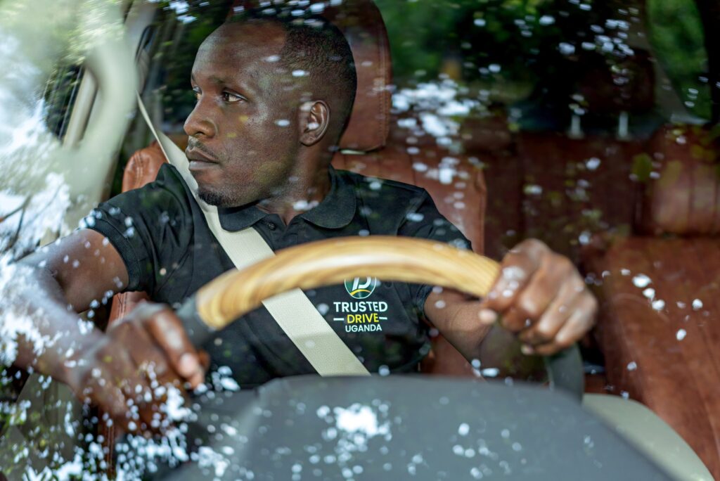 Emma Kato driving the Land Cruiser